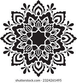 Mandala Stencil Design Vektormuster