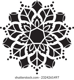 Mandala Stencil Design Vector Pattern