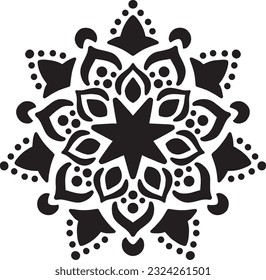 Mandala Stencil Design Vector Pattern