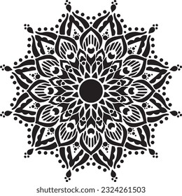 Mandala Stencil Design Vector Pattern