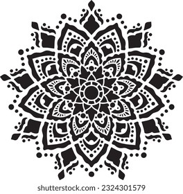 Mandala Stencil Design Vector Pattern