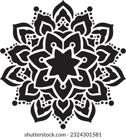 Mandala Stencil Design Vector Pattern