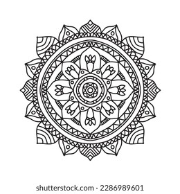 Mandala Stil 3 abstrakte Kreisornamentierung