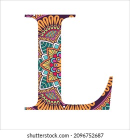 Mandala Style Alphabet for Kids