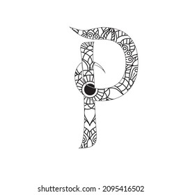 Mandala Style Alphabet Vector and line art. Vintage decorative elements. Oriental pattern, vector illustration. Islam, Arabic, Indian, Turkish,
Pakistan, Chinese, Ottoman, Moroccan motifs - Vector.