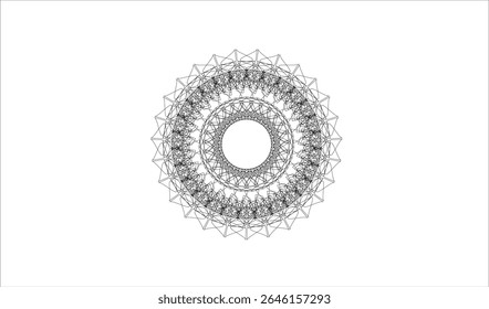 Mandala Style Circular Geometric Vector Ornament