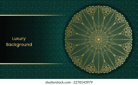 Fondo decorativo ornamental de estilo Mandala. Hermosa tarjeta de bienvenida de mandala floral. Mandala dorada decorativa de estilo árabe.  decoración. India, India, India, árabe, Damask, asiática, turca, Dubai
