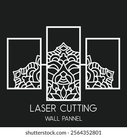 Mandala style decorative wall panel laser cut
