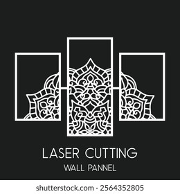 Mandala style decorative wall panel laser cut