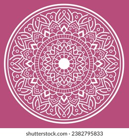 Mandala Style Diwali Greeting.Mandala Design Arabesque Arabic Islamic Style Ornamental Decoration