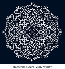 Mandala Style Diwali Greeting.Mandala Design Arabesque Arabic Islamic Style Ornamental Decoration