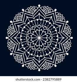 Mandala Style Diwali Greeting.Mandala Design Arabesque Arabic Islamic Style Ornamental Decoration