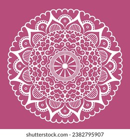 Mandala Style Diwali Greeting.Mandala Design Arabesque Arabic Islamic Style Ornamental Decoration