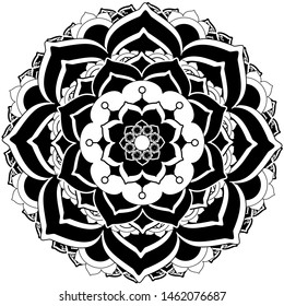 Mandala style flowers for art work