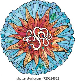 Mandala style image inspired by  mosaics (part 2).
