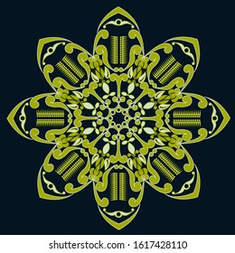 mandala style simple design, victorian concept