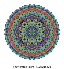 Mandala Style Vector Color Shapes. Abstract design. Decoration for fashion, holiday card, relax