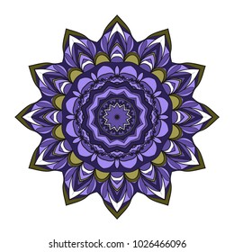 Mandala Style Vector Color Shapes. Abstract design. Decoration for fashion, holiday card, relax