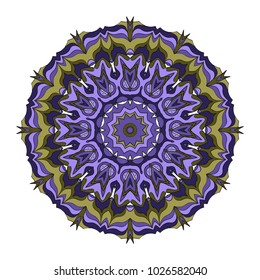 Mandala Style Vector Color Shapes. Abstract design. Decoration for fashion, holiday card, relax