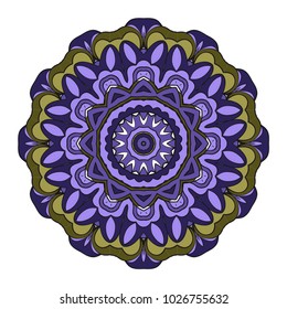 Mandala Style Vector Color Shapes. Abstract design. Decoration for fashion, holiday card, relax