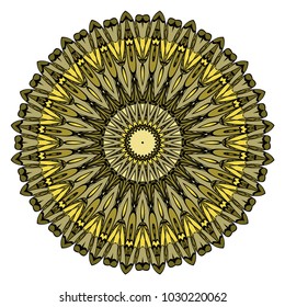 Mandala Style Vector Color Shapes. Abstract design. Decoration for fashion, holiday card, relax