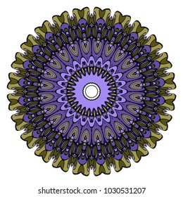 Mandala Style Vector Color Shapes. Abstract design. Decoration for fashion, holiday card, relax
