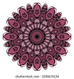 Mandala Style Vector Color Shapes. Abstract design. Decoration for fashion, holiday card, relax