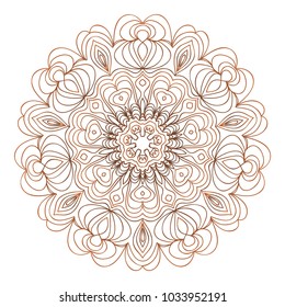 Mandala Style Vector Color Shapes. Abstract design. Decoration for fashion, holiday card, relax illustration