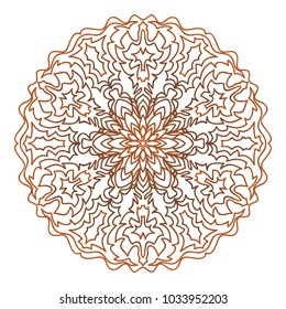 Mandala Style Vector Color Shapes. Abstract design. Decoration for fashion, holiday card, relax illustration
