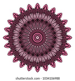 Mandala Style Vector Color Shapes. Abstract design. Decoration for fashion, holiday card, relax