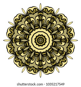 Mandala Style Vector Color Shapes. Abstract design. Decoration for fashion, holiday card, relax