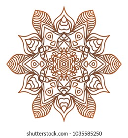 Mandala Style Vector Color Shapes. Abstract design. Decoration for fashion, holiday card, relax illustration