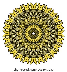Mandala Style Vector Color Shapes. Abstract design. Decoration for fashion, holiday card, relax