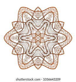 Mandala Style Vector Color Shapes. Abstract design. Decoration for fashion, holiday card, relax illustration