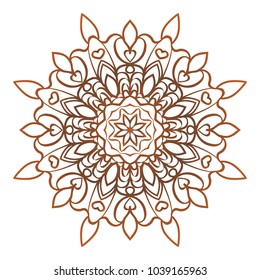 Mandala Style Vector Color Shapes. Abstract design. Decoration for fashion, holiday card, relax illustration