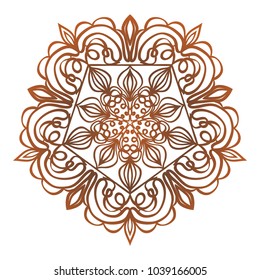 Mandala Style Vector Color Shapes. Abstract design. Decoration for fashion, holiday card, relax illustration