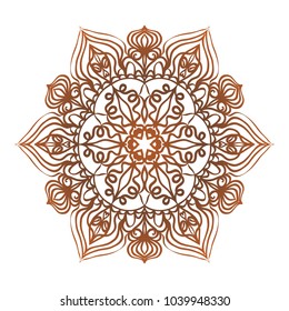Mandala Style Vector Color Shapes. Abstract design. Decoration for fashion, holiday card, relax illustration