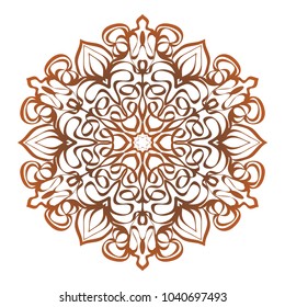 Mandala Style Vector Color Shapes. Abstract design. Decoration for fashion, holiday card, relax illustration