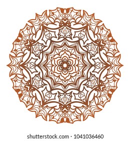 Mandala Style Vector Color Shapes. Abstract design. Decoration for fashion, holiday card, relax illustration