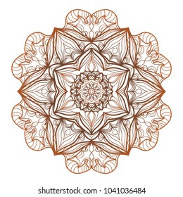Mandala Style Vector Color Shapes. Abstract design. Decoration for fashion, holiday card, relax illustration