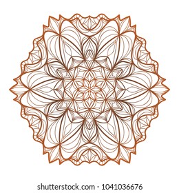 Mandala Style Vector Color Shapes. Abstract design. Decoration for fashion, holiday card, relax illustration