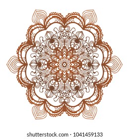 Mandala Style Vector Color Shapes. Abstract design. Decoration for fashion, holiday card, relax illustration