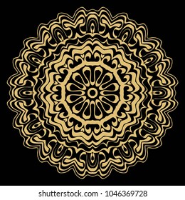 Mandala Style Vector Color Shapes. Decoration for fashion, holiday card, relax illustration