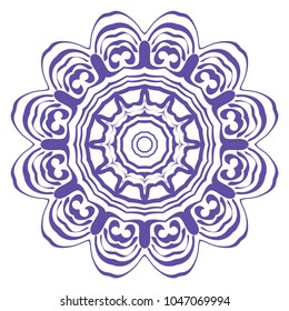 Mandala Style Vector Color Shapes. Decoration for fashion, holiday card, relax illustration