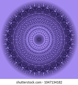 Mandala Style Vector Color Shapes. Decoration for fashion, holiday card, relax illustration