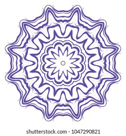 Mandala Style Vector Color Shapes. Decoration for fashion, holiday card, relax illustration