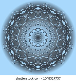 Mandala Style Vector Color Shapes. Decoration for fashion, holiday card, relax illustration