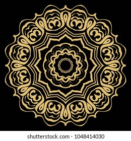 Mandala Style Vector Color Shapes. Decoration for fashion, holiday card, relax illustration