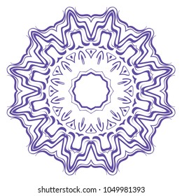 Mandala Style Vector Color Shapes. Decoration for fashion, holiday card, relax illustration