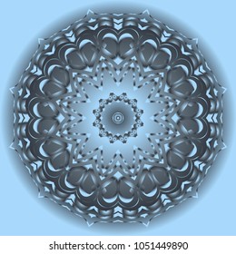 Mandala Style Vector Color Shapes. Decoration for fashion, holiday card, relax illustration